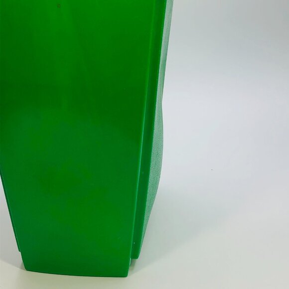 Vintage 60s STERILITE Triple Starburst Green Plastic Trash Can Wastebasket - Picture 4 of 10